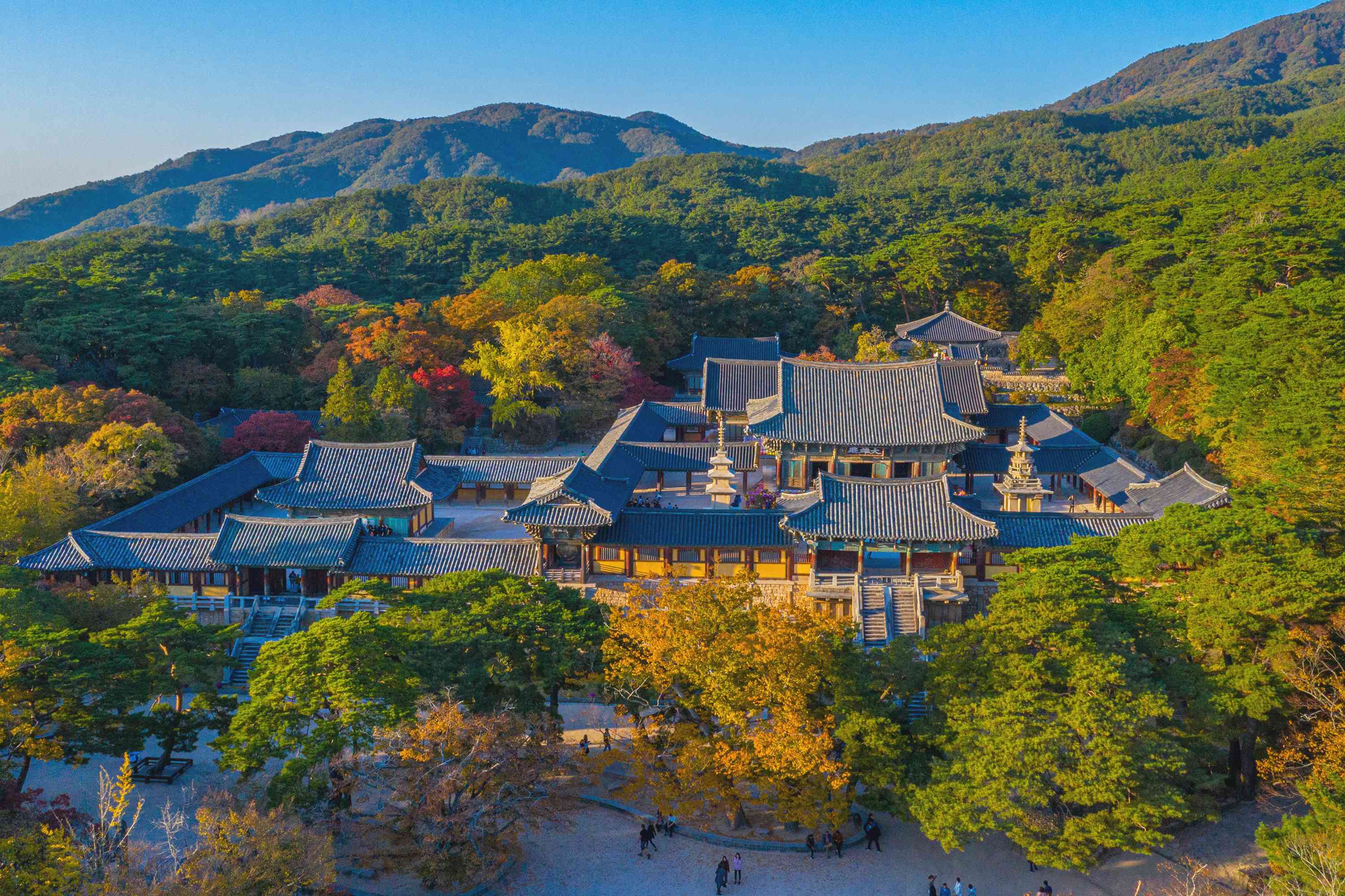 Aereal view of Bulguksa temple near Gyeongju, South Korea by AdobeStock